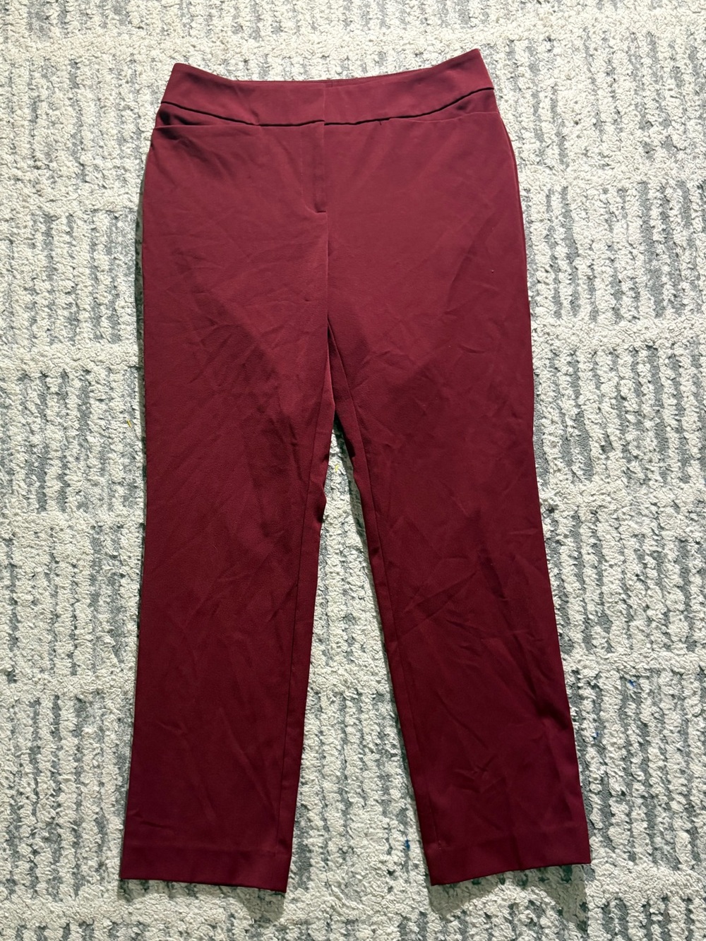 Ann Taylor maroon red straight leg pants trousers size 4 petite